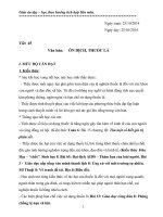 giáo án tích hợp liên môn Văn bản 8 bài ÔN DỊCH, THUỐC LÁ