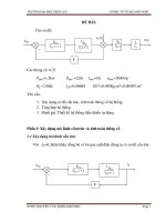 Bài tập lý thuyết điều khiển tự động