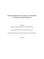 Exploring the Relationship between Changes in Accounting Policies and Valuation of Australian Banking Firms