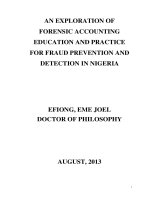 An Exploration Of Forensic Accounting Education And Practice For Fraud Prevention And Detection In Nigeria