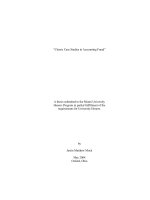 A thesis submitted to the Miami University Honors Program in partial fulfillment of the requirements for University Honors.