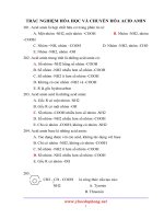 TRẮC NGHIỆM hóa học và CHUYỂN hóa ACID AMIN 