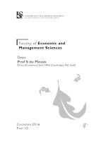 Faculty of Economic and Management Sciences