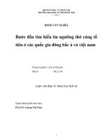 LUẬN văn THẠC sĩ   bước đầu tìm HIỂU tín NGƯỠNG THỜ CÚNG tổ TIÊN ở các QUỐC GIA ĐÔNG bắc á và VIỆT NAM