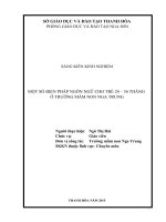 MỘT SỐ BIỆN PHÁP NGÔN NGỮ CHO TRẺ 24 – 36 THÁNG  Ở TRƯỜNG MẦM NON NGA TRUNG