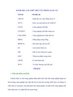 LUẬN án TIẾN sĩ   PHÁT TRIỂN CÔNG NGHIỆP CHẾ BIẾN NÔNG sản và VAI TRÒ của nó TRONG bảo đảm hậu cần tại CHỖ CHO KHU vực PHÒNG THỦ TỈNH (THÀNH PHỐ) VÙNG ĐỒNG BẰNG SÔNG HỒNG