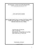 Một số biện pháp nhằm nâng cao khả năng phát triển ngôn ngữ cho trẻ 25 – 36 tháng tuổi ở trường Mầm non Nga Thiện”