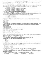 ÔN THI  SINH THPT QUỐC GIA SINH HỌC 12