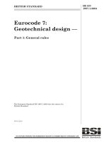 Tiêu chuẩn Châu Âu EC7: Kết cấu nền móng phần 1.1: Quy định chung (Eurocode7 BS EN1997 1 e 2004 Geotechnicl desgn part 1.1: General rules)