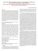 PHÂN TÍCH TĨNH VÀ DAO ĐỘNG TỰ DO CỦA TẤM COMPOSITE LAMINATE SỬ DỤNG PHƯƠNG PHÁP PHẦN TỬ CHUYỂN ĐỘNG_Lương Văn Hải, Phạm Hùng