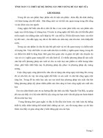 TÍNH TOÁN VÀ THIẾT KẾ HỆ THỐNG SẤY PHUN DÙNG ĐỂ SẤY BỘT SỮA