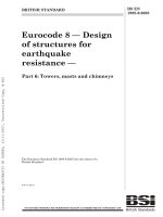 Tiêu chuẩn Châu Âu EC8: Kết cấu chống động đất phần 6: Thiết kế tháp, ống khói (Eurocode8 BS EN1998 6 e 2005 Design of structure for earthquake resistance part 6:Towers, masts and chimneys)