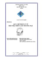 Quy chế pháp lý về hội chợ, triển lãm thương mại 