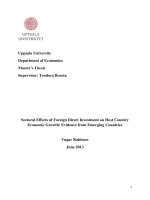 Uppsala University Department of Economics Master’s Thesis Supervisor: Teodora Borota