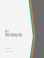 OOP Lập trình hướng đối tượng Chương 3 : Xây dựng lớp trong Java