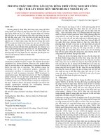 PHƯƠNG PHÁP THI CÔNG XÂY DỰNG ĐỒNG THỜI VỚI SỰ XEM XÉT CÔNG VIỆC TÍCH LŨY THEO TIẾN TRÌNH ĐỂ ĐẨY NHANH DỰ ÁN_TS.Lương Đức Long , Nguyễn Thị Thảo Nguyên