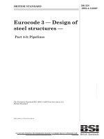 Tiêu chuẩn Châu Âu EC3: Kết cấu thép phần 4.3: Ống dẫn (Eurocode3 BS EN1993 4 3 e 2007 Design of steel structures part 4.3: Pipeline)