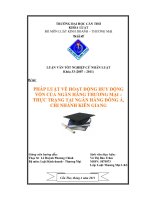 Pháp luật về hoạt động huy động vốn của ngân hàng thương mại   thực trạng tại ngân hàng đông á, chi nhánh kiên giang 