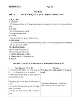 Giáo án sinh học lớp 7 đầy đủ cả năm