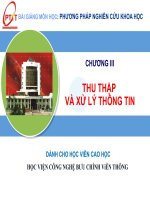 Phương pháp nghiên cứu khoa học  CHUONG 3