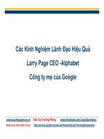 Leadership insights   các chia sẻ larry page CEO alphabet  chương trình tặng bài giảng cho cộng đồng