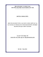Một số giải pháp nâng cao chất lượng nhân sự tại Cục Hải quan tỉnh Quảng Ninh nhằm hướng tới hiện đại hóa Hải quan đến năm 2020