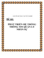 Đồ án Phát triển hệ thống thông tin quản lý nhân sự