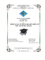 Pháp luật về quan hệ kết hôn có yếu tố nước ngoài 