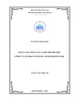 Nâng cao năng lực cạnh tranh cho công ty cổ phần xi măng vicem hoàng mai 