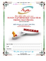 Tuyển tập hình học giải tích trong mặt phẳng (Đáp án chi tiết)