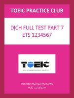 Dịch part 7 ETS TOEIC PART 567