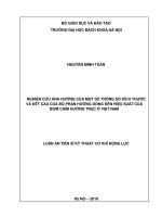 Luận án tiến sĩ nghiên cứu ảnh hưởng của một số thông số kích thước và kết cấu của bộ phận hướng dòng đến hiệu suất của bơm chìm hướng trục ở việt nam