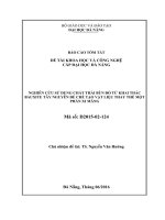 Nghiên cứu sử dụng chất thải bùn đỏ từ khai thác bauxite tây nguyên để chế tạo vật liệu thay thế một phần xi măng