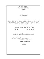 Luận án Quản lý hoạt động bồi dưỡng GV THPT thành phố Hà Nội theo hướng chuẩn hóa