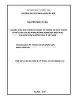 Luận án tiến sĩ nghiên cứu ảnh hưởng của một số thông số kích thước và kết cấu của bộ phận hướng dòng đến hiệu suất của bơm chìm hướng trục ở việt nam  (TT)