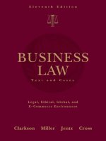 Business law text and case legal ethical global an ecomercer environment 12e