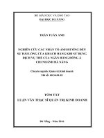 Nghiên cứu các nhân tố ảnh hưởng đến sự hài lòng của khách hàng khi sử dụng dịch vụ thẻ của ngân hàng đông á chi nhánh đà nẵng