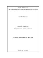 Biểu diễn dữ liệu mờ bằng ngôn ngữ XML và ứng dụng 