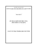 Kỹ thuật kiểm thử hiệu năng phần mềm và ứng dụng 