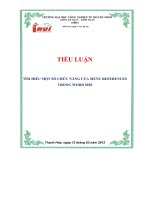 Tiểu luận tìm hiểu một số chức năng của menu references trong word 2010