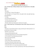 Đề cương ôn tập học kì 1 môn địa lý lớp 11