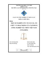 Một số nghiên cứu về cơ cấu tổ chức và hoạt động của tập đoàn công nghiệp tàu thủy việt nam 