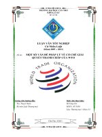 Một số vấn đề pháp lý về cơ chế giải quyết tranh chấp của WTO 