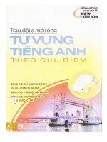 Trau dồi và mở rộng từ vựng tiếng anh theo chủ điểm