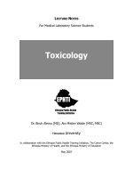 Lecture note for medical laboratory science students TOXYCOLOGY 