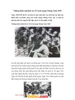 Những hình ảnh lịch sử về cách mạng tháng tám 1945