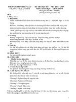 Đề thi mẫu sinh học 7 học kì 1