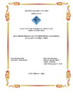 Quy định pháp luật về hợp đồng lao động, lý luận và thực tiễn 