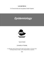 Lecture note for environmental and occcupational health student EPIDEMIOLOGY 