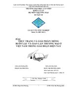 Thực trạng và giải pháp chống buôn lậu và gian lận thương mại ở việt nam trong giai đoạn hiện nay 